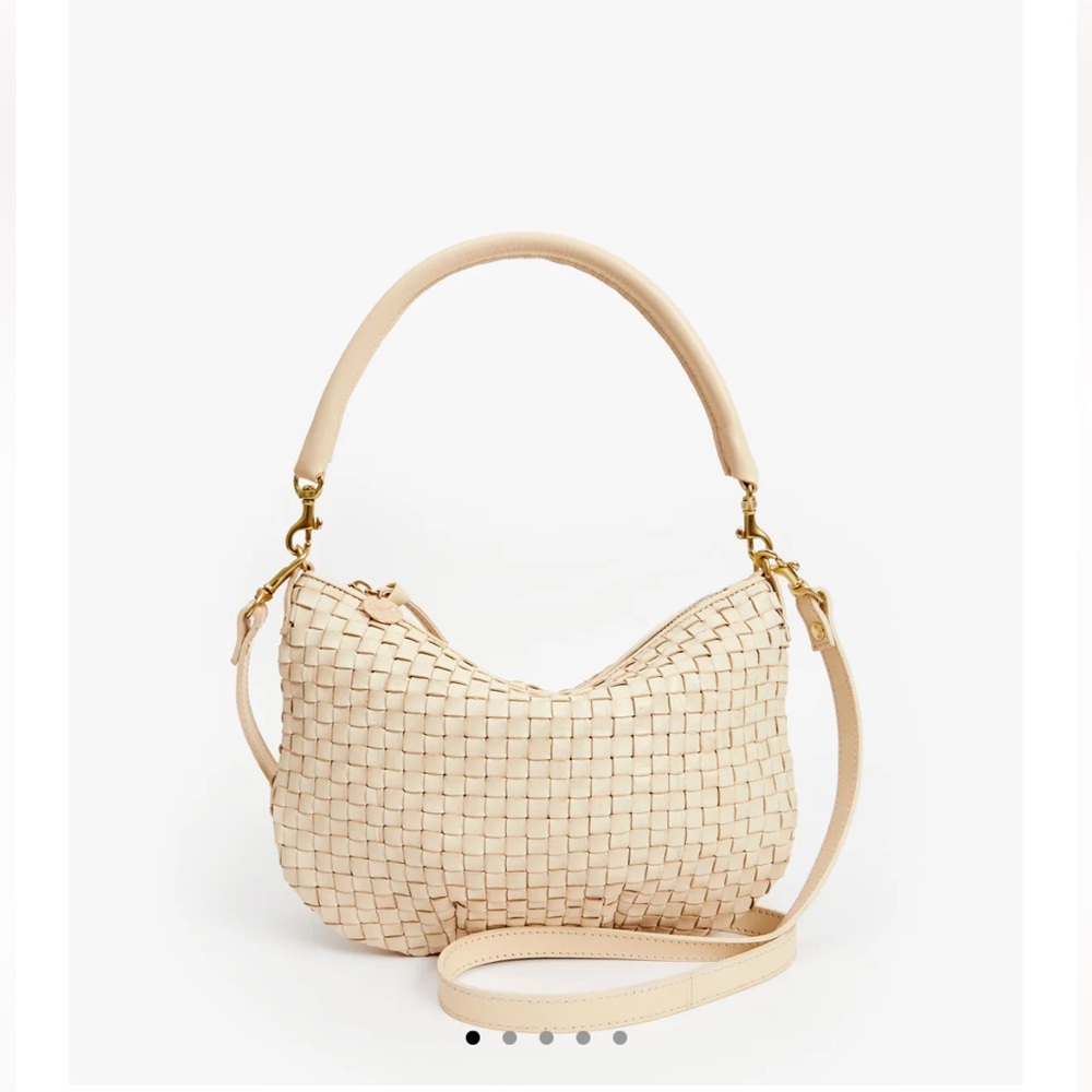 Clare V Petit Moyen - Cream Woven Checker
